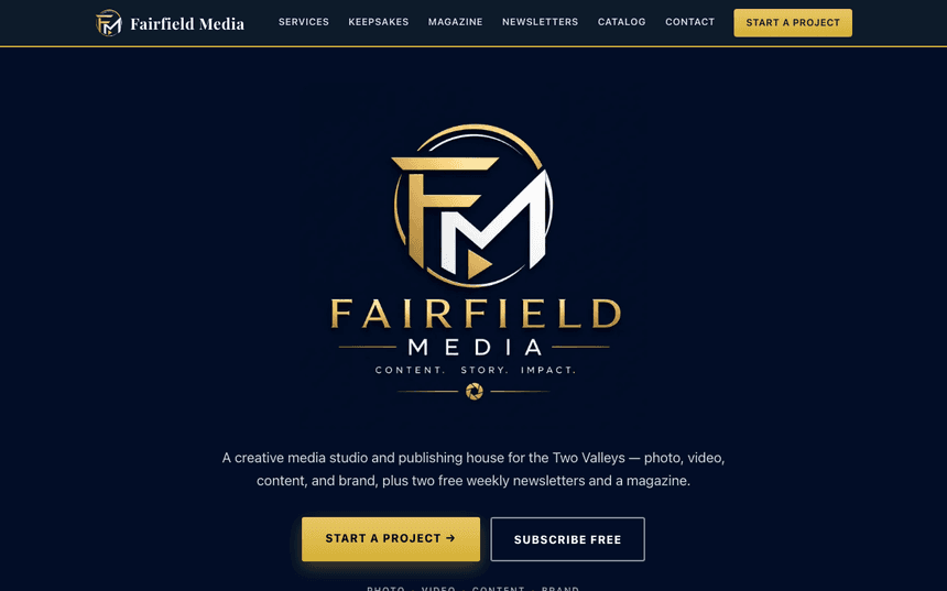 Screenshot of Fairfield Media